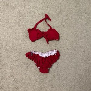 Womens S Red Bikini